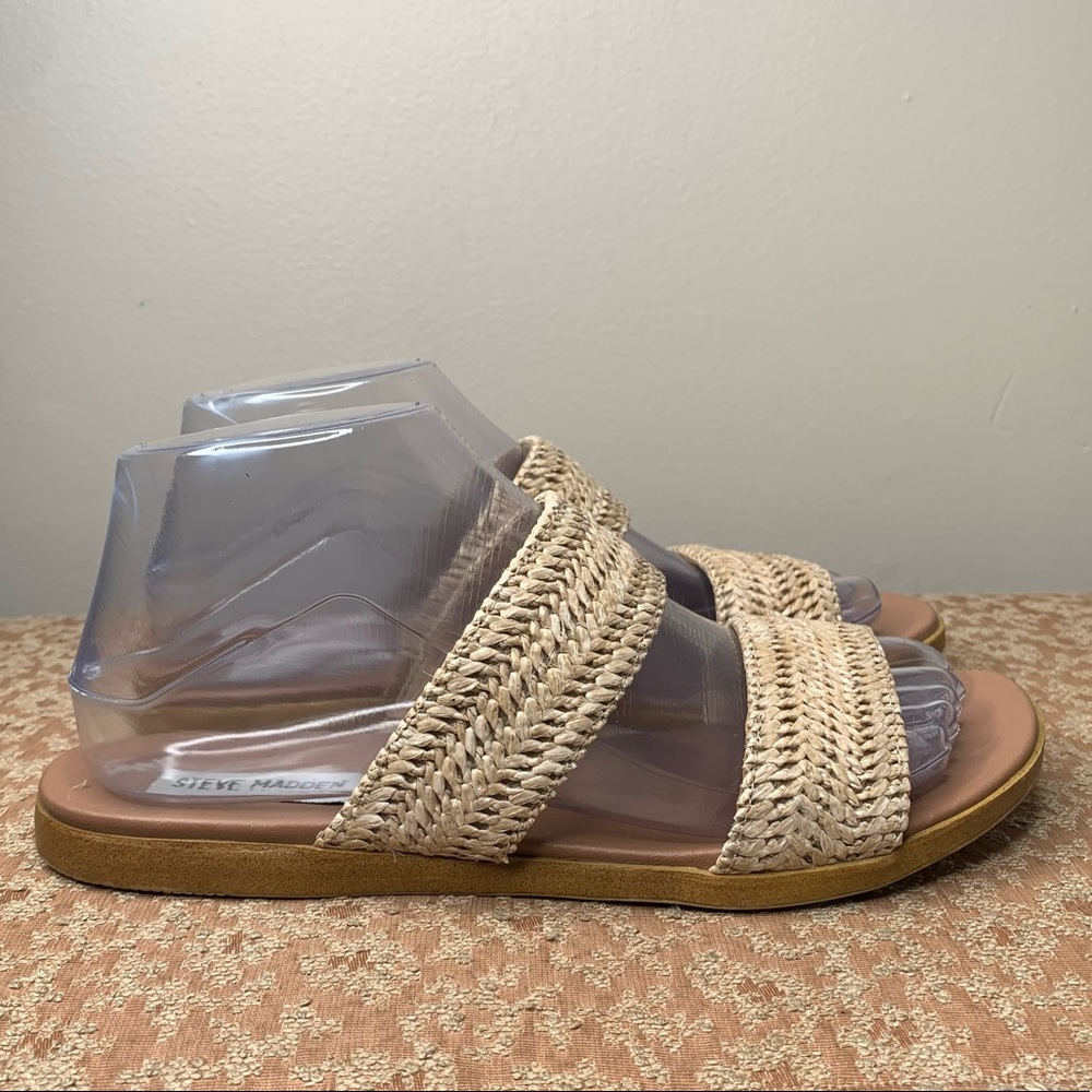 STEVE MADDEN Natural Raffia Dual Sandal
